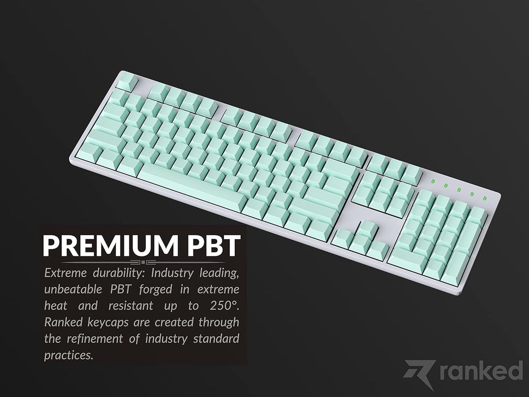 Ranked Leeres Premium-Tastenkappen-Set | 1,4 mm Dickes PBT | Cherry-Profil für Mechanische Tastatur