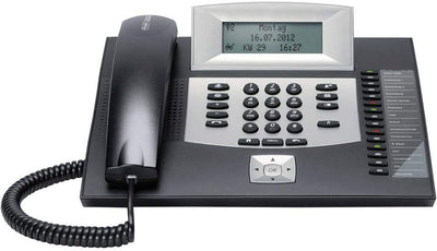 Auerswald 90114 COMfortel 1600 Systemtelefon, ISDN Headsetanschluss, Freisprechen, Touchscreen Beleu