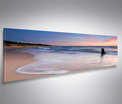 islandburner Bild Bilder auf Leinwand Sky Beach Strand Panorama XXL Poster Leinwandbild Wandbild Dek