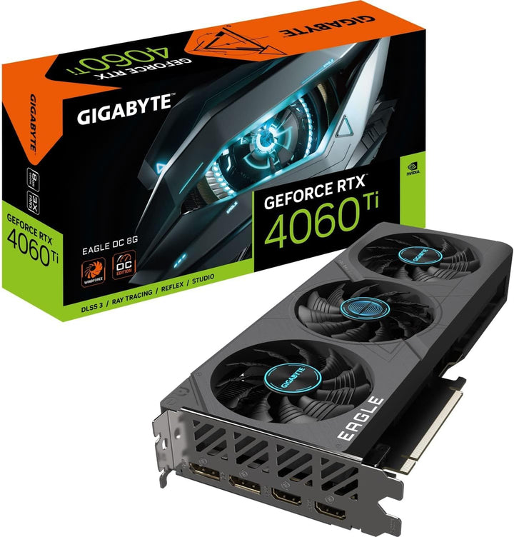 GIGABYTE GeForce RTX 4060 TI EAGLE OC 8GB Graphics Card - 8GB GDDR6 18Gbps 128bit, PCI-E 4.0, 2x Dis