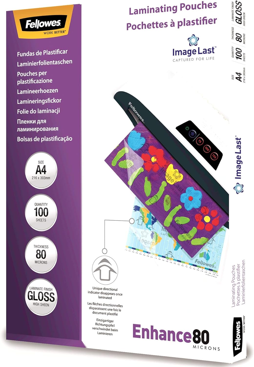 Fellowes Saturn 3i A3 Laminiergerät für 80-125 Micron Folien, 60 Sek. Aufwärmzeit, staufreies Lamini