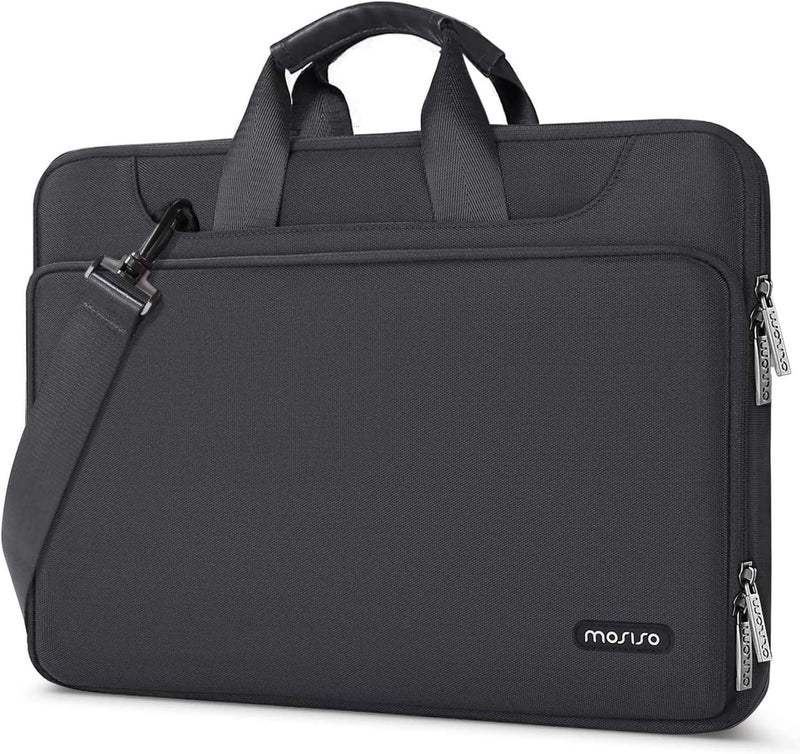 MOSISO 360 Schutz Laptop Schultertasche Kompatibel mit MacBook Air 15 Zoll 2023 M2 A2941/Pro 16 2023