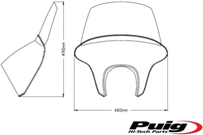 Puig 21054H Windschutzscheibe Batwing SML Touring Getönt