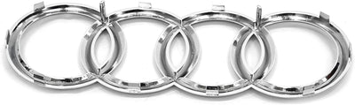 Audi 4N08536052ZZ Ringe Logo Zeichen Kühlergrill Emblem, Chrom/Silber