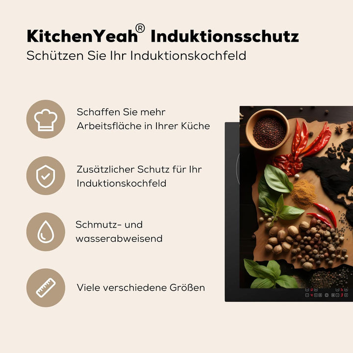 KitchenYeah© Herdabdeckplatte Einteilig Ceranfeld Abdeckplatte Küche Deko Ceranfeldabdeckung Anti Ru