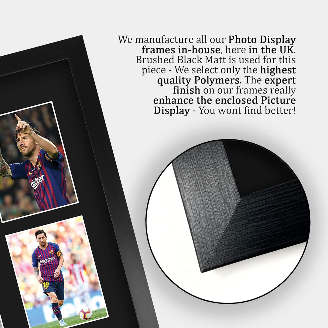 HWC Trading Lionel Messi A3 Gerahmte Signiert Gedruckt Autogramme Bild Druck-Fotoanzeige Geschenk Fü