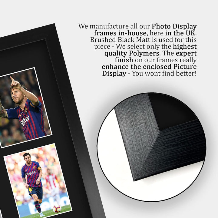 HWC Trading Lionel Messi A3 Gerahmte Signiert Gedruckt Autogramme Bild Druck-Fotoanzeige Geschenk Fü