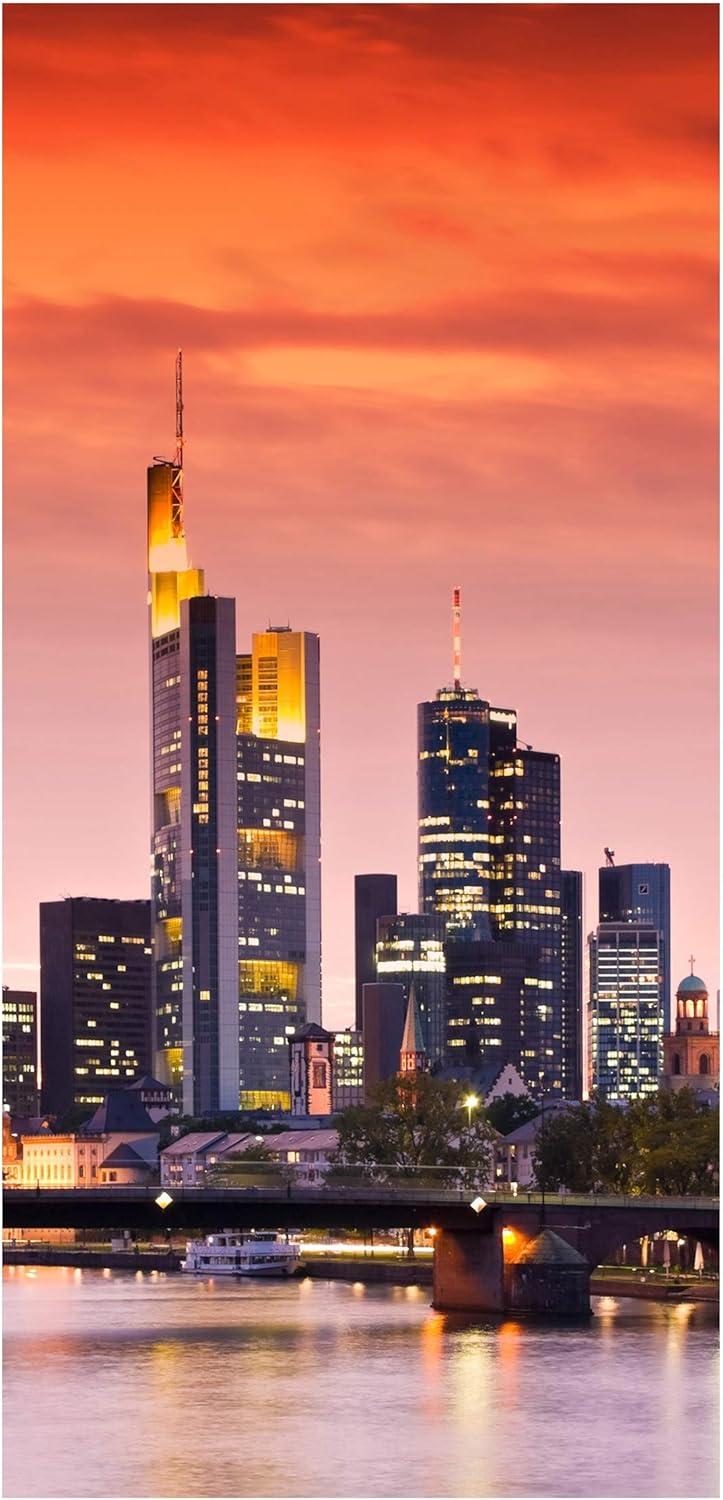 Bilderwelten Raumteiler Frankfurt Skyline 250x120cm ohne Halterung 250x120cm without hanger, 250x120