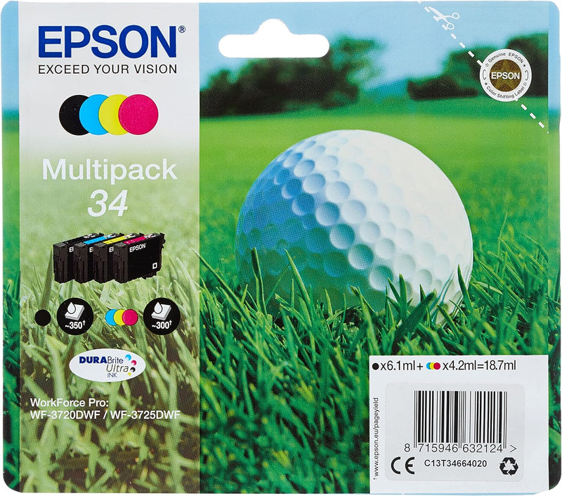 Epson C13T34664020 18.7ml 6.1ml Black,Cyan,Magenta,Yellow Tintenkartusche - Ink Cartridges (Epson,Sc