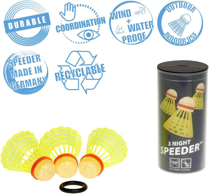 Speedminton® Junior Set – Original Speed Badminton/Crossminton Kinder Set inkl. 2 FUN Speeder®, Tasc