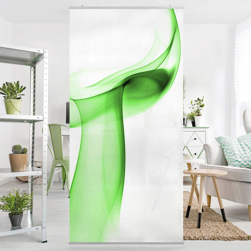 Bilderwelten Raumteiler Green Glitter 250x120cm inkl. transparenter Halterung 250x120cm incl. transp