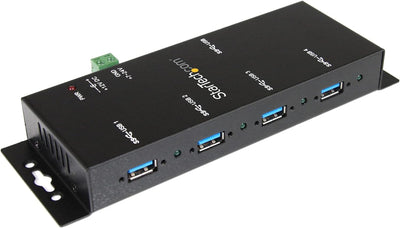 StarTech.com 4 Port USB 3.0 Hub - Industrieller USB-A Hub aus Metall mit ESD und Überspannungsschutz