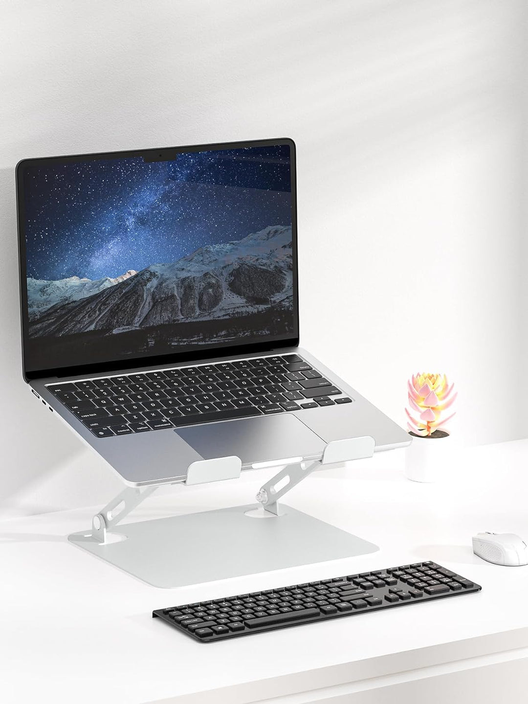 SOUNDANCE Laptop-Ständer für Schreibtisch mit Stabiler Schwerer Basis, verstellbare Höhe Multi-Winke