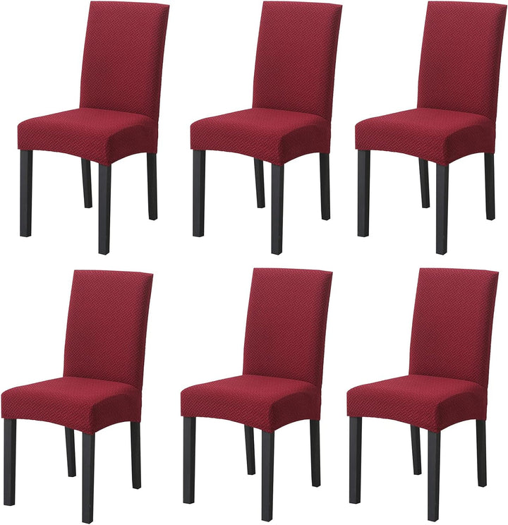 PETCUTE Stuhlhusse stuhlüberzug hussen für stühle Stretch stuhlschleifen Stretch stuhlhussen Weinrot