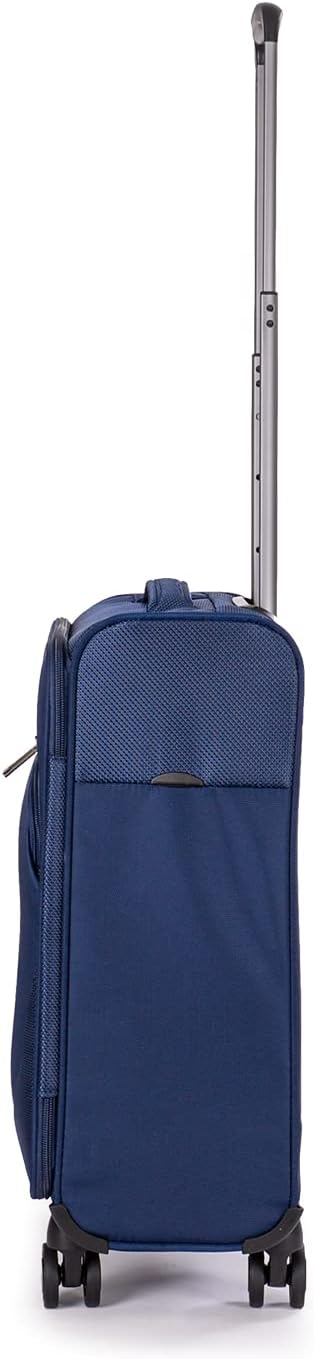 Stratic Mix Koffer Weichschale Reisekoffer Trolley Rollkoffer Handgepäck, TSA Kofferschloss, 4 Rolle