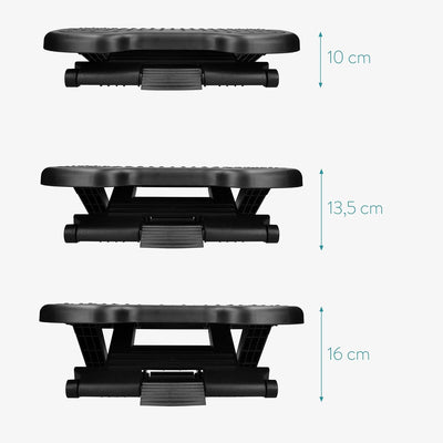 Navaris Fussstütze höhenverstellbar Büro Schreibtisch Fussablage - Fussauflage für Gaming Stuhl Büro