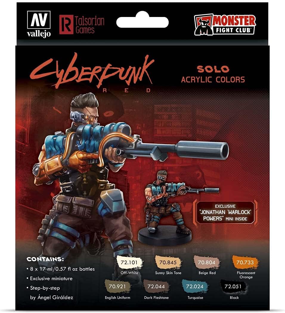 Vallejo 72309 Solo by Cyberpunk Red Exclusive "Jonathan ‘Warlock’ Powers" + miniature