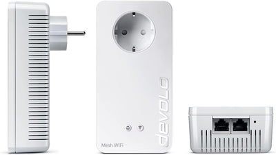 devolo Mesh WiFi Adapter, Mesh WLAN 2 Multiroom Kit - bis zu 1.200 Mbit/s, WLAN Mesh Netzwerk, 6x Gi