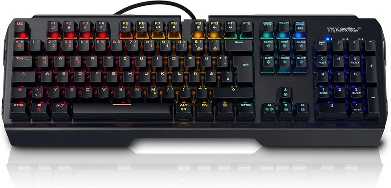 CSL-Computer Titanwolf - mechanische Tastatur Alumar - Mechanical Keyboard Gaming - Gaming-Tastatur