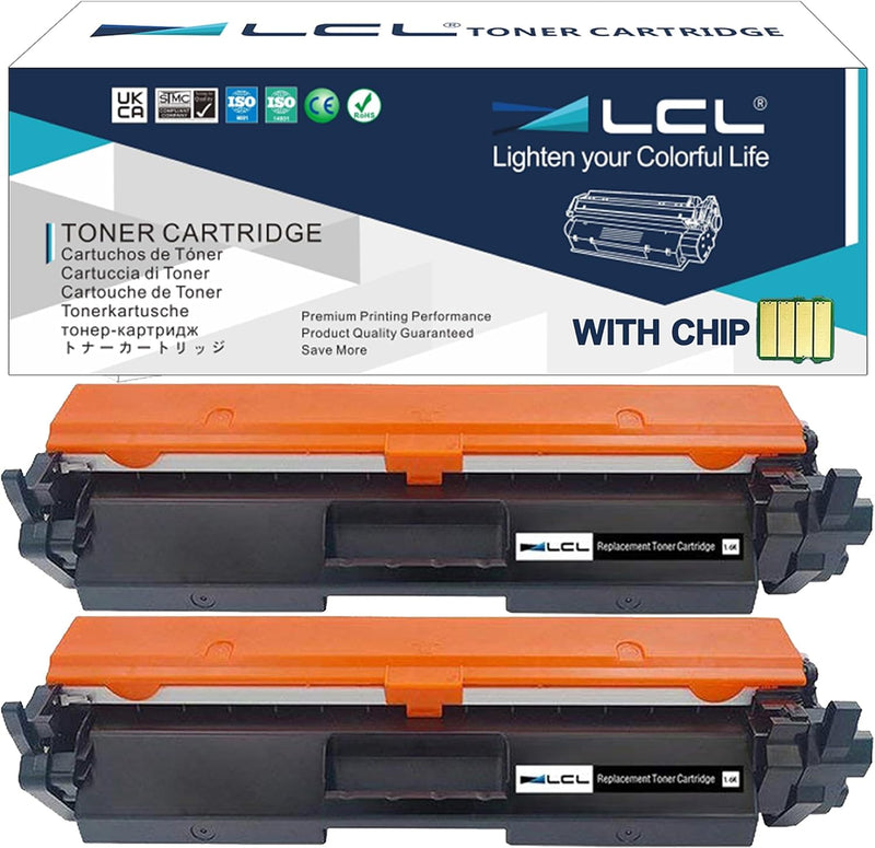 LCL Kompatibel Tonerkartusche 30A CF230A 20A CF220A (2 Schwarz) Ersatz für HP Laserjet Pro M203dn 20