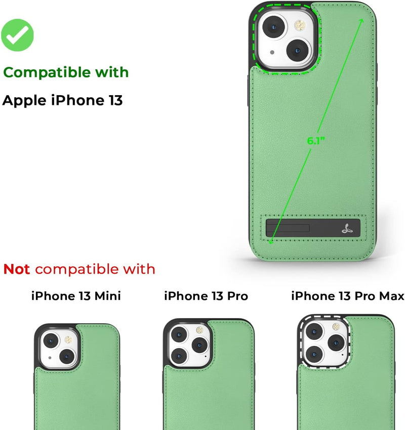 Snakehive Metro Lederhülle für Apple iPhone 13 || Echtleder Handyhülle mit Standfunktion || Echtlede