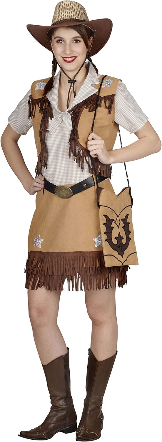 Andrea Moden - Kostüm Cowgirl, Kleid, Gürtel und Weste, Cowboy, Wilder Westen, Mottoparty, Karneval