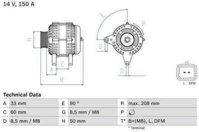 BOSCH 0986047390 Generator