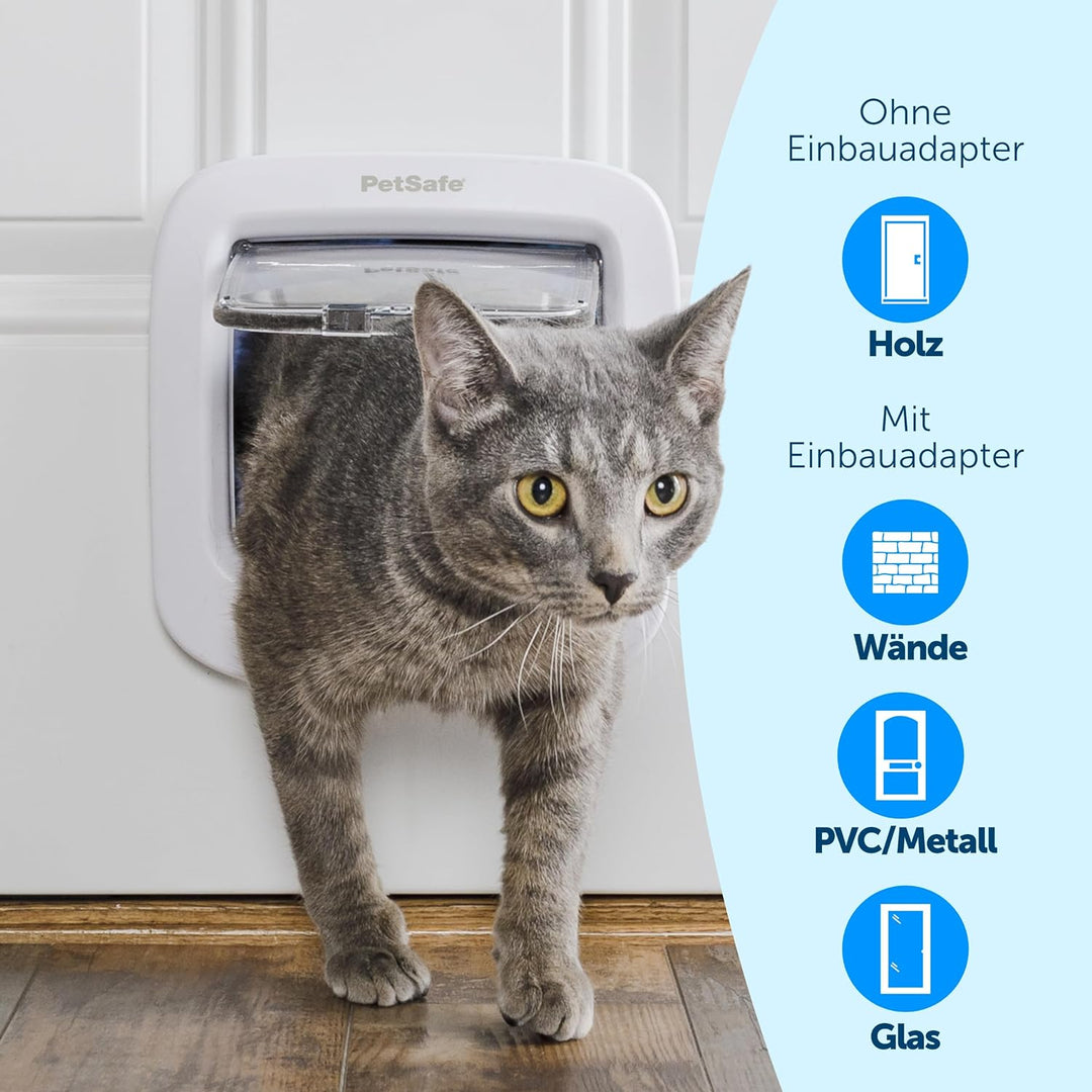 PetSafe Mikrochip Katzenklappe, Selektiver Zugang für Ihre Katze, hält fremde Tiere draussen, Katzen
