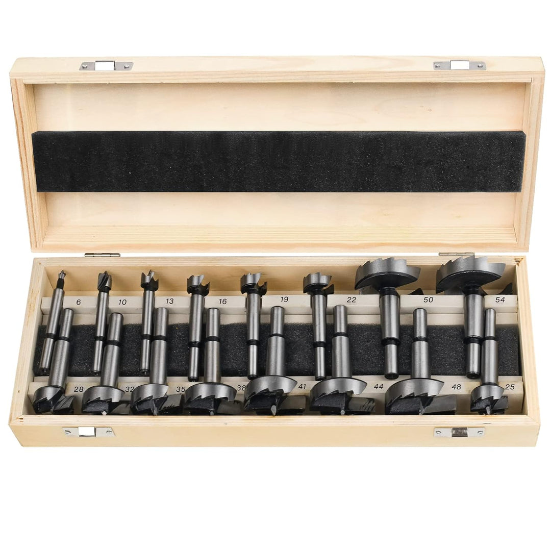 Forstnerbohrer Set 16tlg für Holz - BAIDETS Forstner Bohrer Satz, Holzbohrer Set Ø6-54mm, Forstner B
