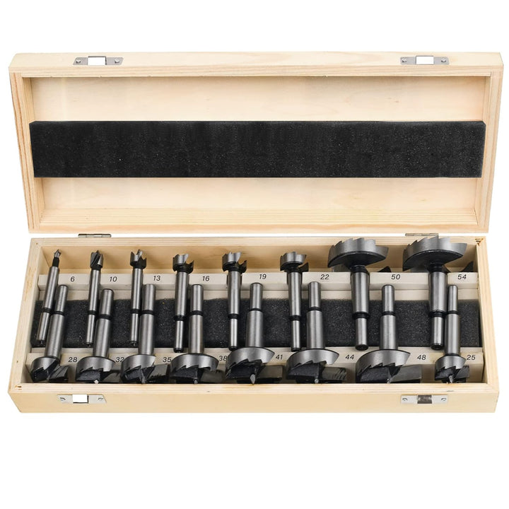 Forstnerbohrer Set 16tlg für Holz - BAIDETS Forstner Bohrer Satz, Holzbohrer Set Ø6-54mm, Forstner B