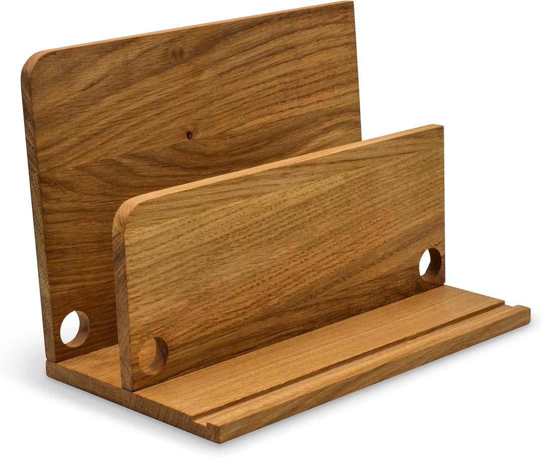 Natuhr Briefablage Schreibtisch Organizer - Maestro - Tablet & Smartphone Ladestation Handy Briefhal