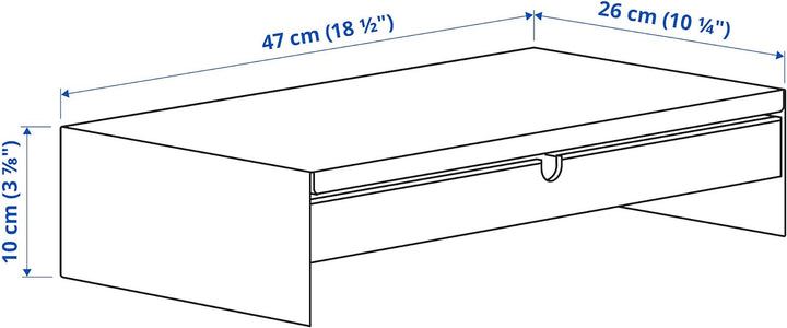 IKEA ELLOVEN Monitorständer mit Schublade, Weiss