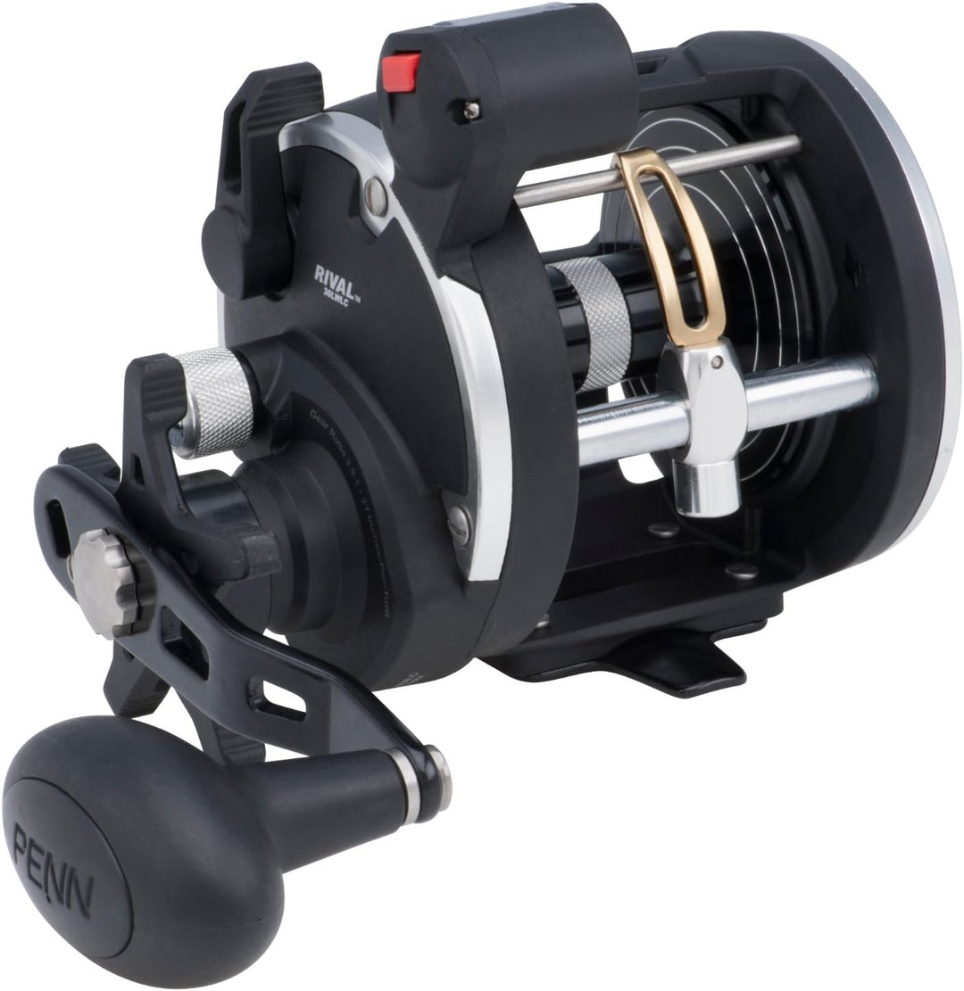 PENN Rival Level Wind Multirolle für Boote und Kajaks – Hochleistungs-Salzwasserrolle für Dorsch, Ba