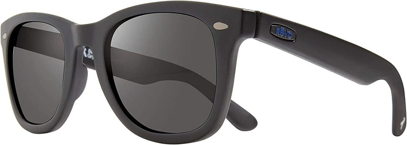Revo RE1096 01GY Matte Black Forge Square Sunglasses Polarised Lens Category 3 Lens Mirrored Size 52