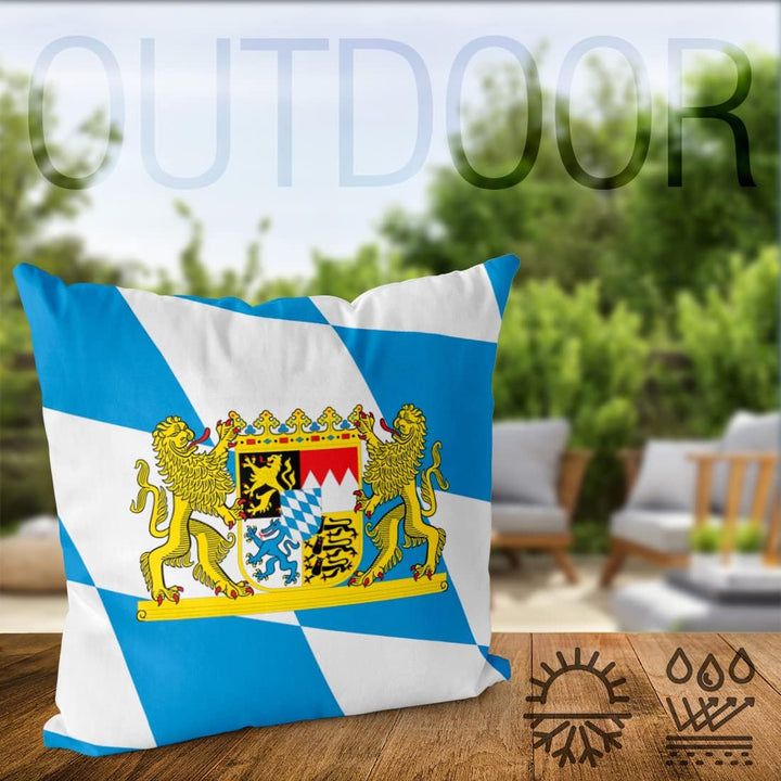 VOID Bayern Bavaria Polyester Kissenbezug Flagge Fahne Fan-Kissen Kissenhülle Outdoor Indoor Bunt, K