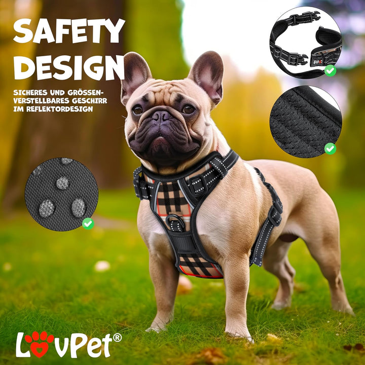 Lovpet® Hundegeschirr ohne Zug & würgen für grosse Hunde atmungsaktiv & weich Brustgeschirr reflekti