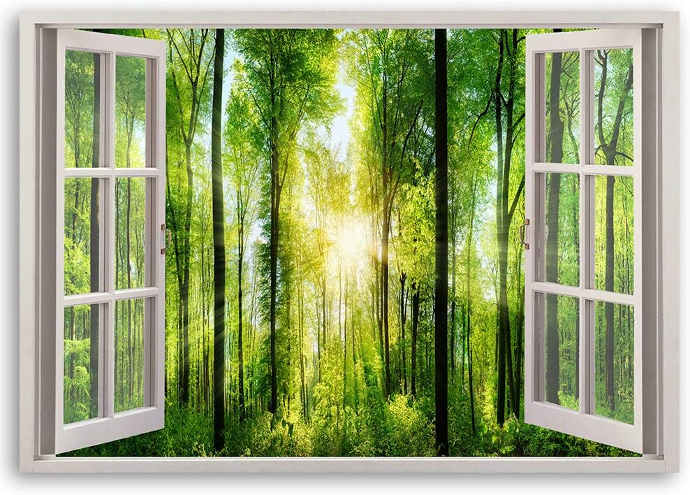 Feeby - Wandbilder Wohnzimmer 90x60 cm, Deko Paneel Bilder, Bilder für Schlafzimmer, Echter Gemalter