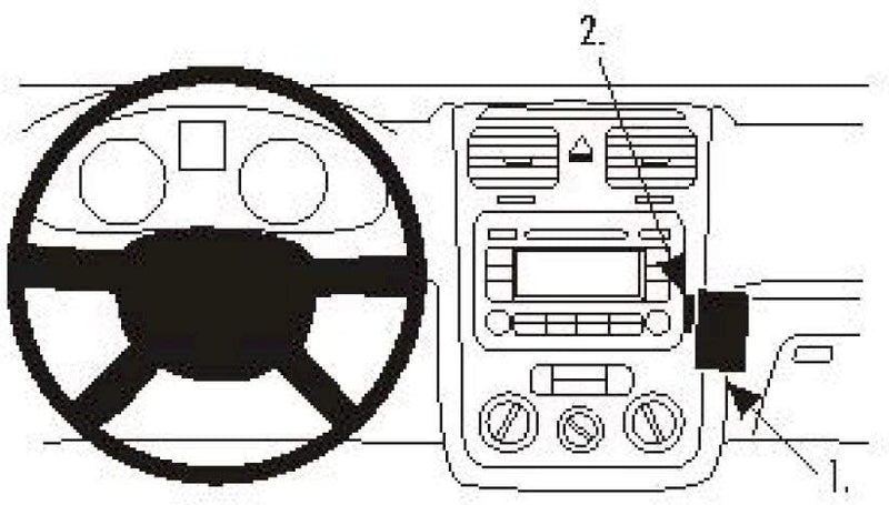 Brodit Proclip angled mount für VW Eos, Golf V, Jetta, Scirocco