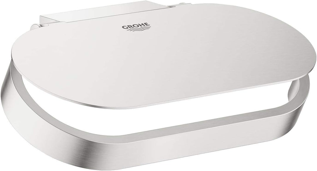 Grohe 41069DC0 Selection | Accessoires-Kosmetikspiegel | Chrom | 41077000 Supersteel WC-Papierhalter