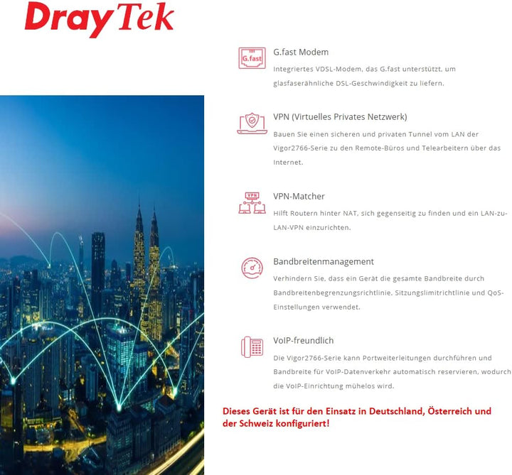 DrayTek Vigor v2766ac-DE-AT-CH Vigor 2766ac, Vigor 2766ac