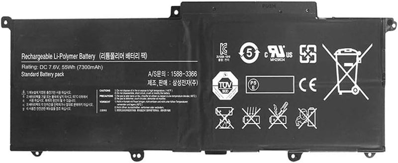 Amsahr PLXN4AR-02 Ersatz Batterie für Samsung AA-PBXN4AR, AA-PLXN4AR, 900X3C-A02DE (7.6V, 7300mAh, 5