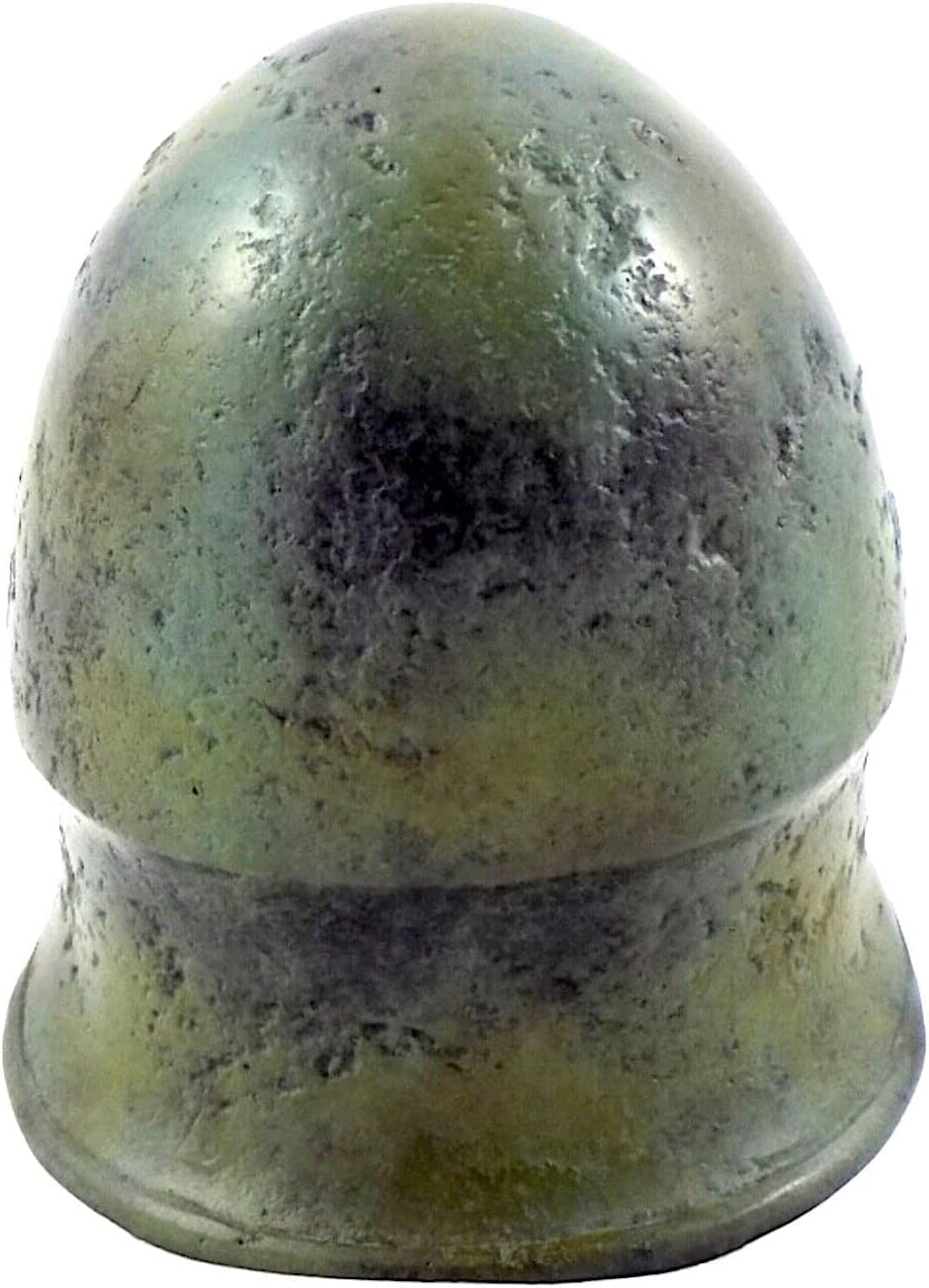 Antiker griechischer korinthischer Helm, echte Bronze-Metallkunst-Skulptur