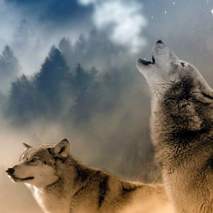 Feeby Viles - Leinwand Bilder - Fensterblick Natur- 90x60 cm- Deko Wohnzimmer - Wandbilder Schlafzim