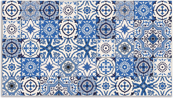 ARTland Spritzschutz Küche aus Alu für Herd Spüle 90x50 cm (BxH) Küchenrückwand mit Motiv Mosaik Fli