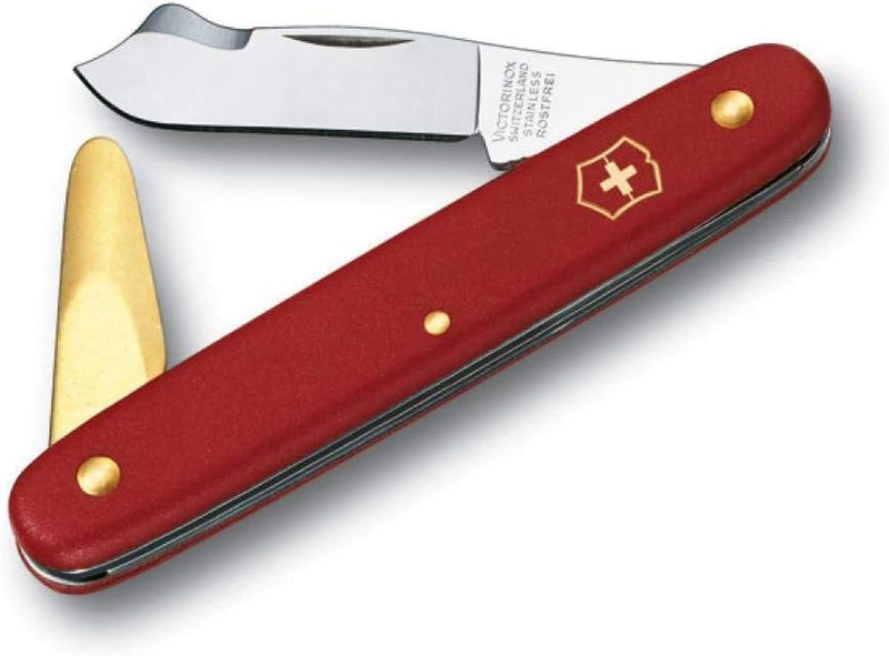 Victorinox, Taschenwerkzeug, Garten, Okuliermesser Kombi 2, rot, 3, Funktionen, Klinge, spitz | Rind