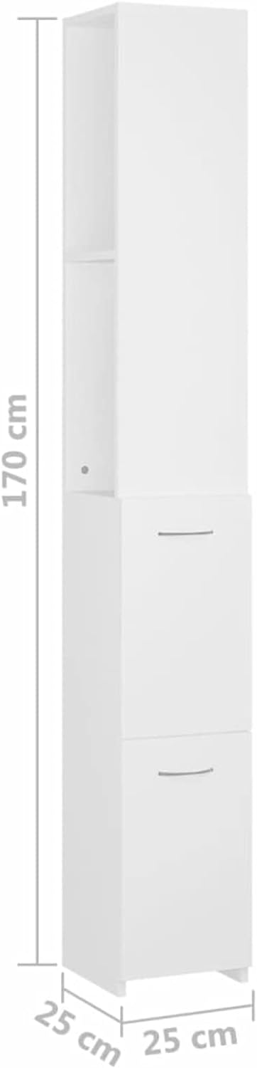Tidyard Badezimmerschrank Waschküche Regal Badezimmer Schrank Badschrank Badmöbel Hochschrank Holzwe