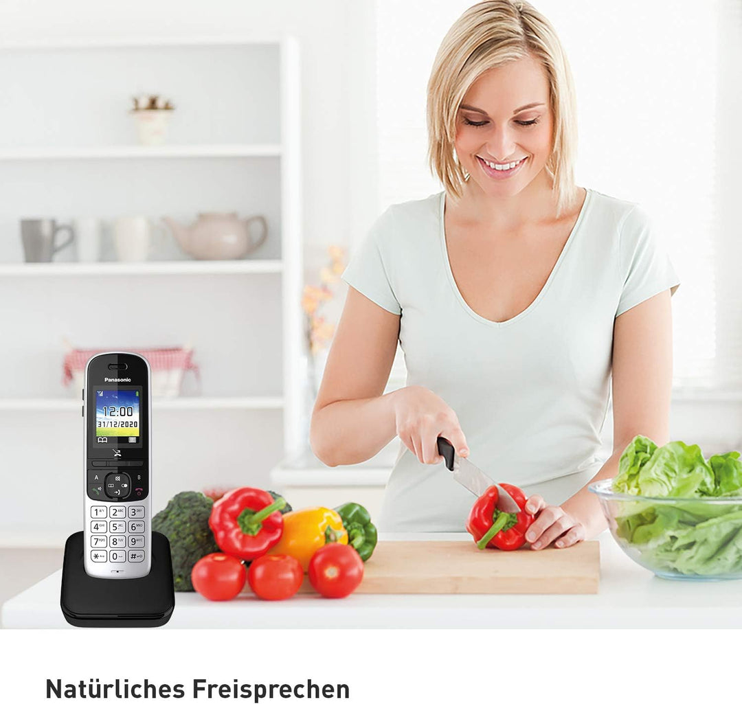 Panasonic KX-TGH710GS Schnurlostelefon ohne Anrufbeantworter (DECT Telefon, strahlungsarm, Farbdispl