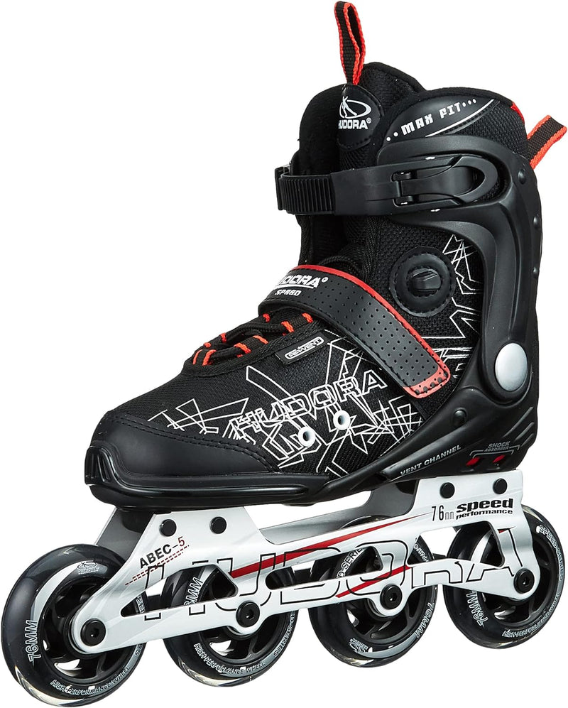 HUDORA Inliner Inline-Skates RX-23 36 Schwarz/Rot, 36 Schwarz/Rot