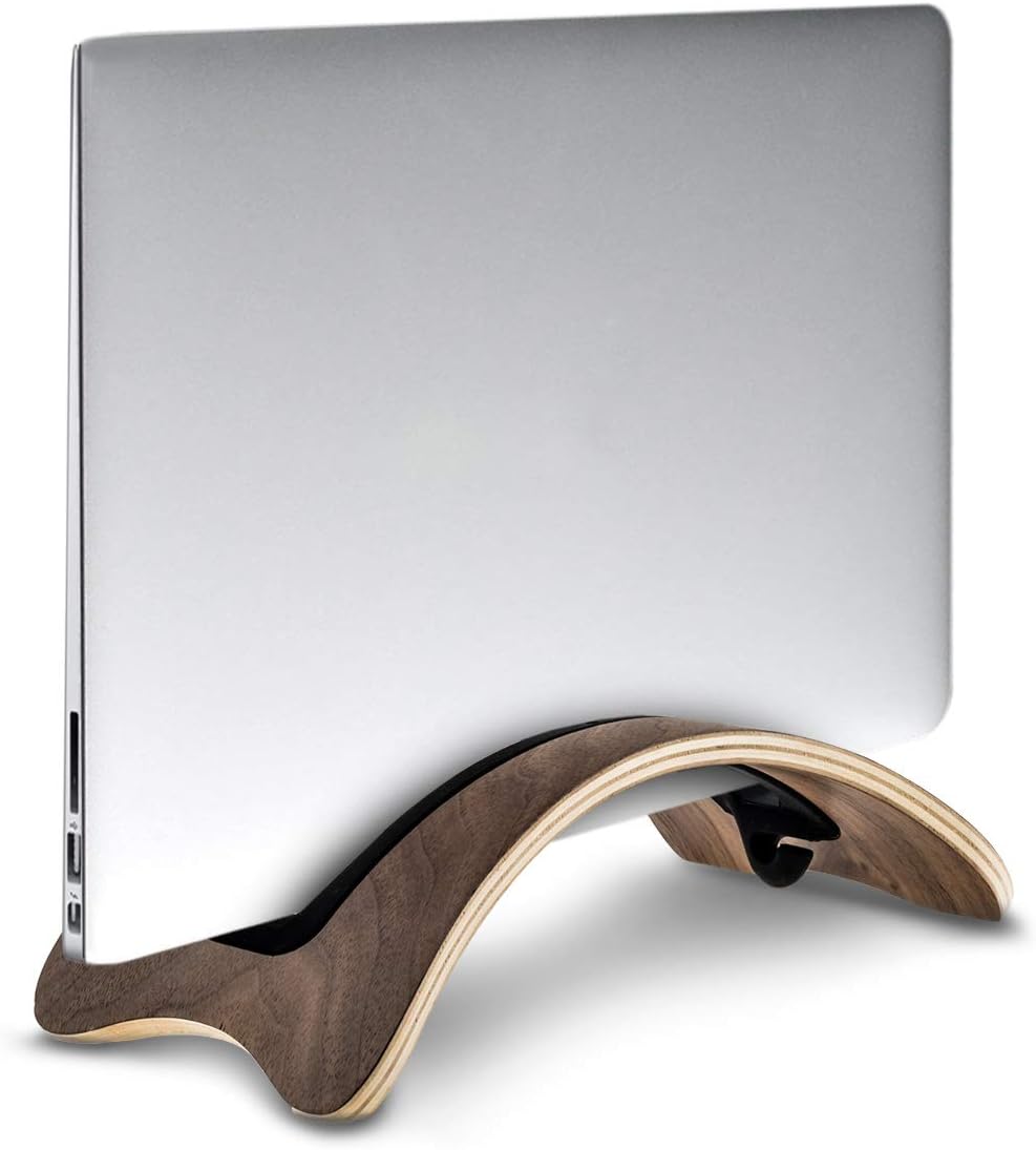 kalibri Laptop Ständer Notebook Stand - Halterung aus Holz 3X Silikoneinsatz für MacBook Air/Pro/Pro