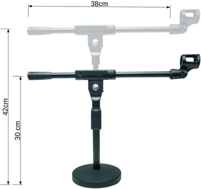 keepdrum M210 Galgen-Mikrofonständer niedrig Tisch-Stativ